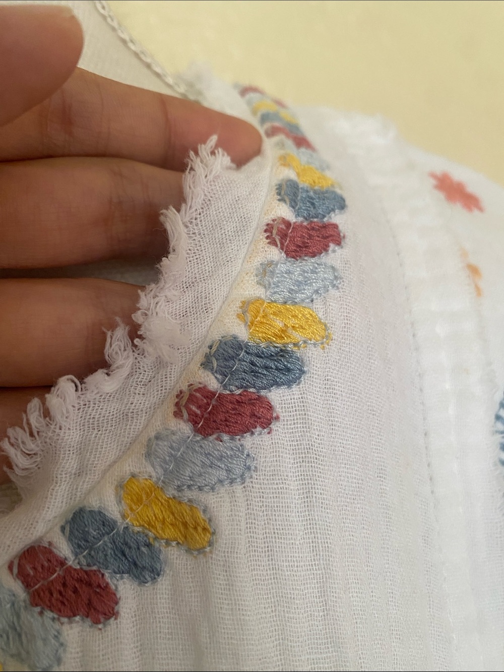 Johnny Was Cotton Gauze Embroidered Dress - Picture 4 of 9